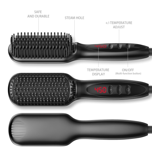 Glide Hot Brush - Heta borstar för hårstyling (svart)