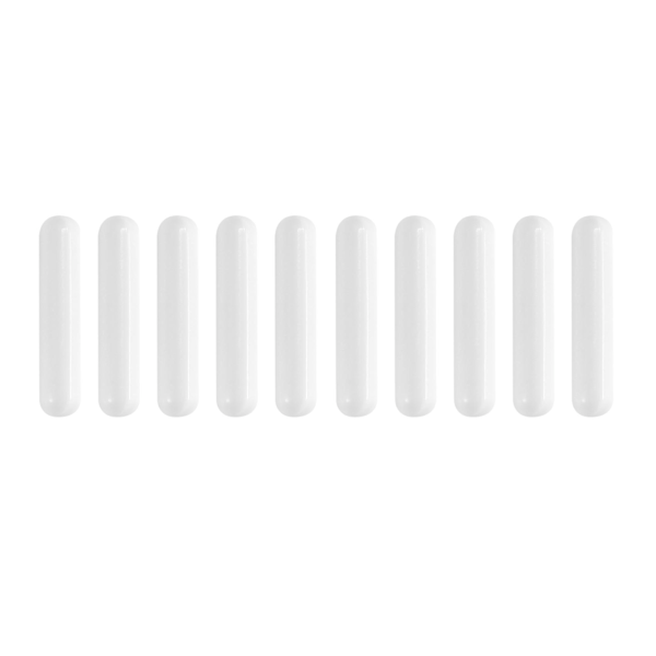 10 Stk. Magnetisk Omrører Mixer Omrører Laboratorie Bar Omrøringsplade Magnet Omrøringsstang Magnetisk (8x40m White