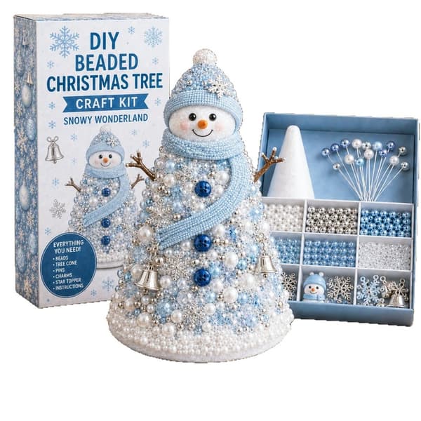 DIY Perle Juletræ Håndværkssæt Beaded Christmas Tree Series - 1 DIY Material Kit (with Color Box)
