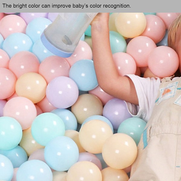 Roliga 100/200 Färgglada Bollar Mjuk Plast Havsboll Baby Barn S 100PCS