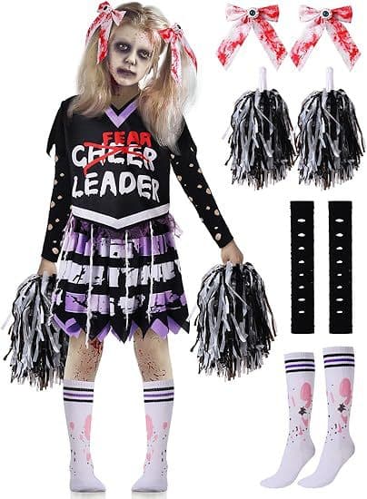 Halloween Piratfestdräkt för Barn Digitaltryck Cheerleading Performance 08 Single Skirt 130cm