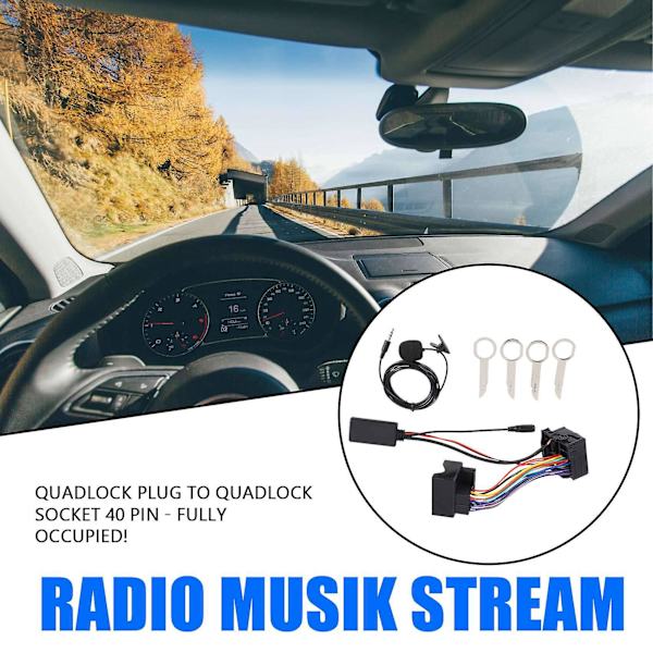 Bluetooth Bilstereo-kabeladapter for Ford Fiesta Focus Mondeo Kuga Sony 6000cd Radio Musikkstrømming