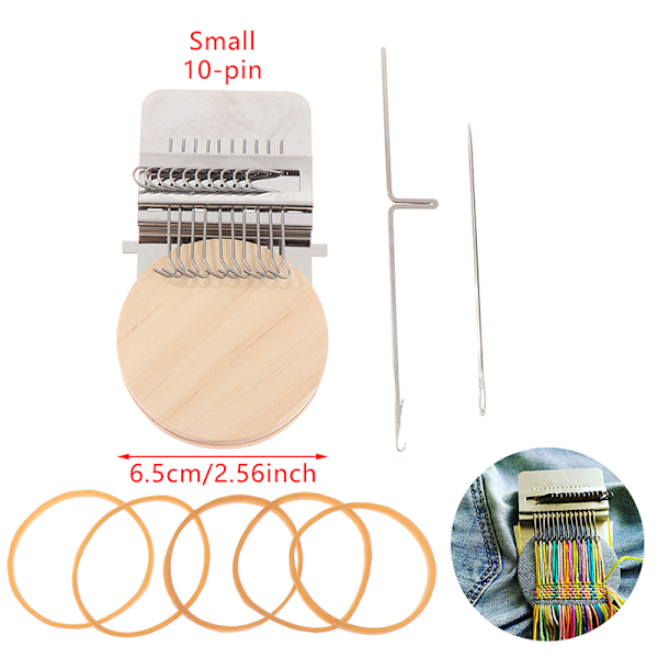 Mini Stop Loom Machine DIY Klær Sying Små Loom Små Lag 10-Pin