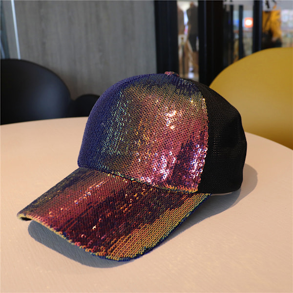 Sommer mesh paillet hat dame åndbar solhat rejse all-match koreansk baseballkasket andenæb kasket Small sequins all covered in gold Adjustable
