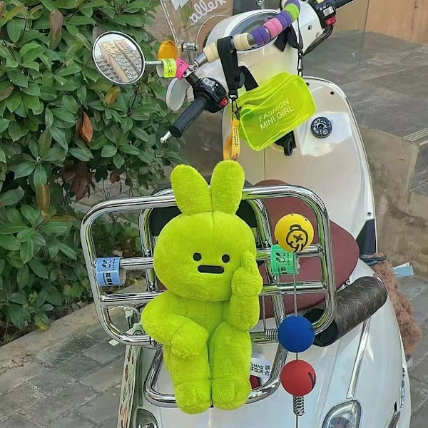 Sjov foragtskanin kreativ niche venlig gestus kanin plys legetøjsdukke dukkegave mænd og kvinder Gesture Rabbit【Green】 55cm