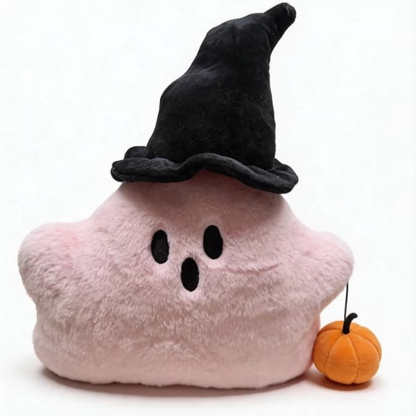 Halloween Græskar Spøgelse Plyslegetøj Sjovt Spøgelse Alf Holder Græskar Julepynt Dukke Pude White 40*36cm