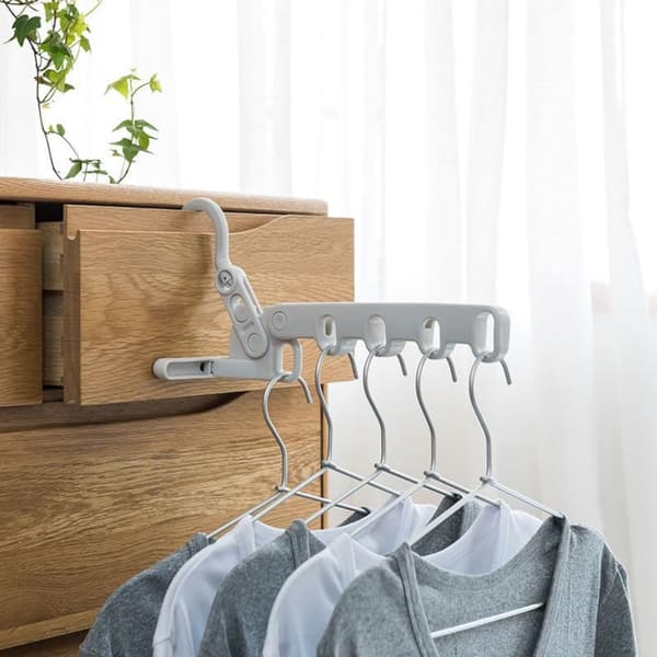 Vikbara Halkfria Reshängare Utrymmesbesparande Klädhängare 2-pack Multifunktionella Klädhängare för Garderob
