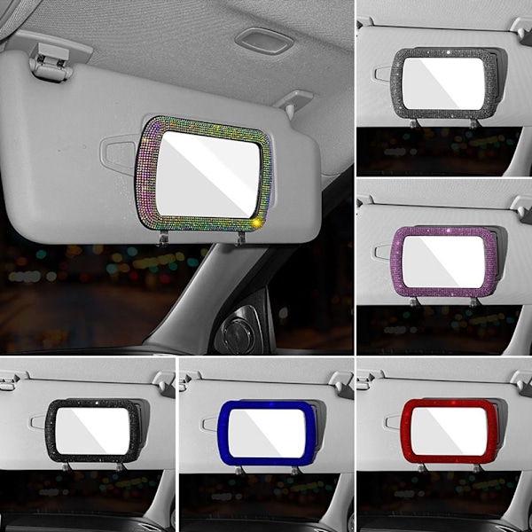 Bilvisir Dekorationsspegel Auto Kvinnor Sminkspegel RÖD
