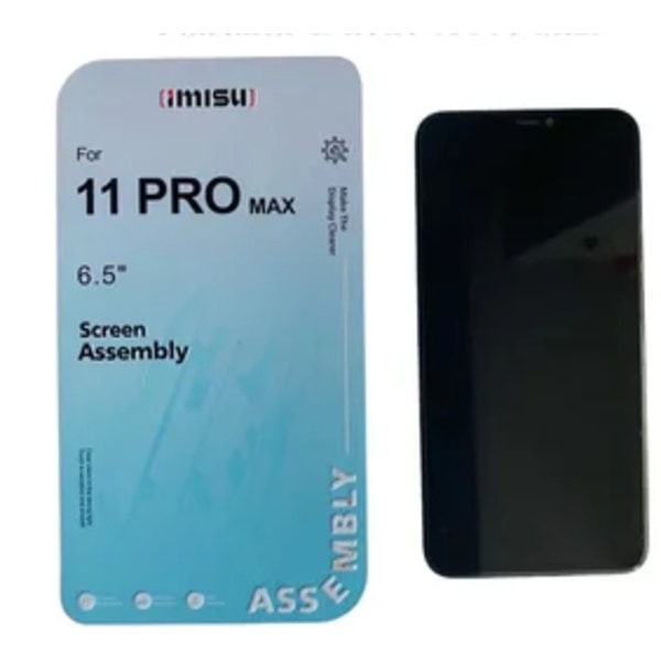 Udskiftningsskærm til iPhone 11 Pro Max sort{hh] black only the screen