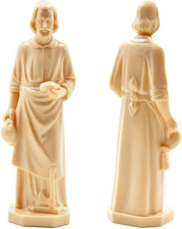 Sankt Joseph-statue til boligsalg, 6 cm, med instruktionskort og bøn, komplet sæt til ejendomsmæglere