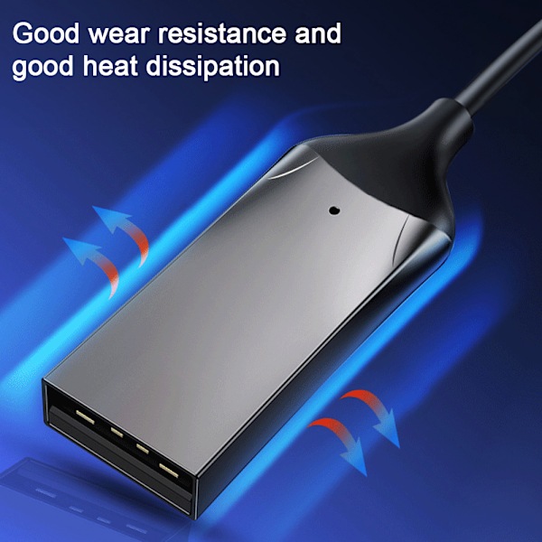 Bluetooth Aux -sovitin Bluetooth-autovastaanotin USB Handsfree -autosarja Audiovastaanotin sisäänrakennetulla mikrofonilla autokaiuttimille ja kotiteatterille
