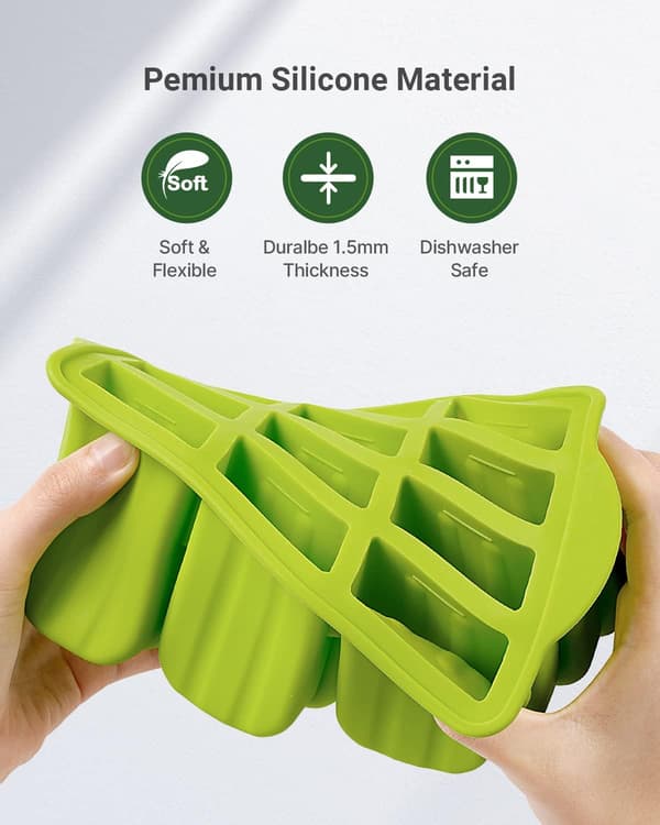 Popsicle Molds, 12 Pcs Silicone Popsicle Molds Easy Release BPA Free Ice Pop Maker Homemade Popsicle Mold