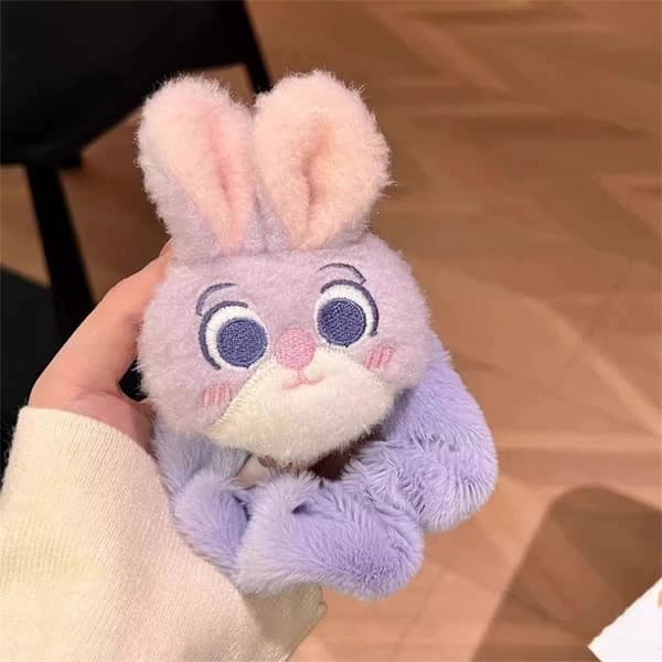 Søde Zootopia Hårelastikker - Judy & Nick i Blød Scrunchie | Trendy Hårtilbehør til Hverdagsbrug Nick Fox Two-tone Hair Tie