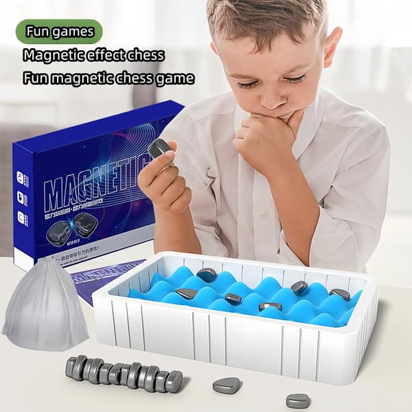 Magnetisk Skakspil Multiplayer Strategibræt med 20 Magneter til Børn og Voksne