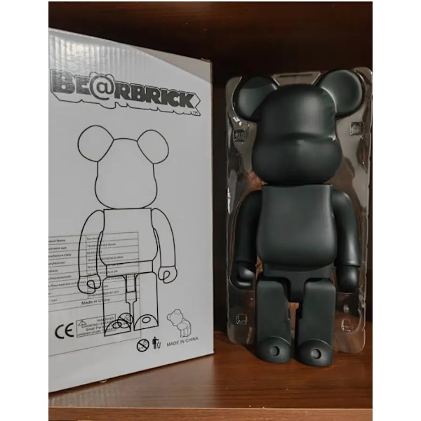 400% Högkvalitativ Svart Vit Björn Brick DIY Montering 28cm Galaxy Målning Björn 3D Modell Mini Brick Figur Leksaker Red