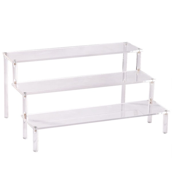 Akryl display stand 3-lags stige display hylde udstillingsvindue til actionfigurer cupcakes dessert slik display-WELLNGS 30