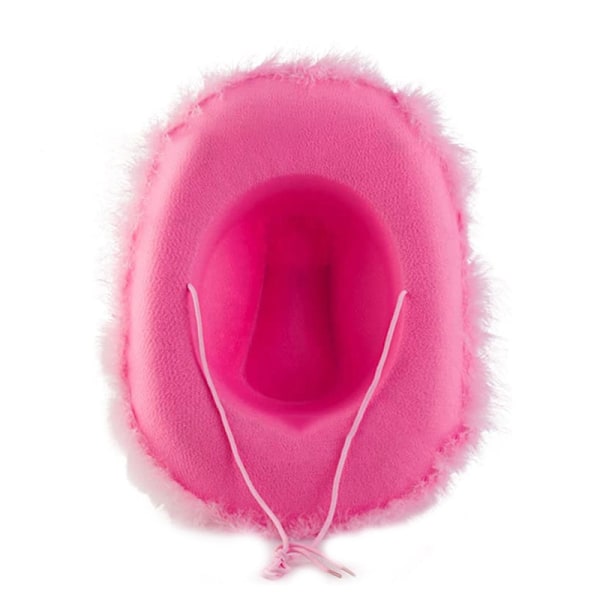 Fjäder Cowboyhatt Cowgirlhatt Pink