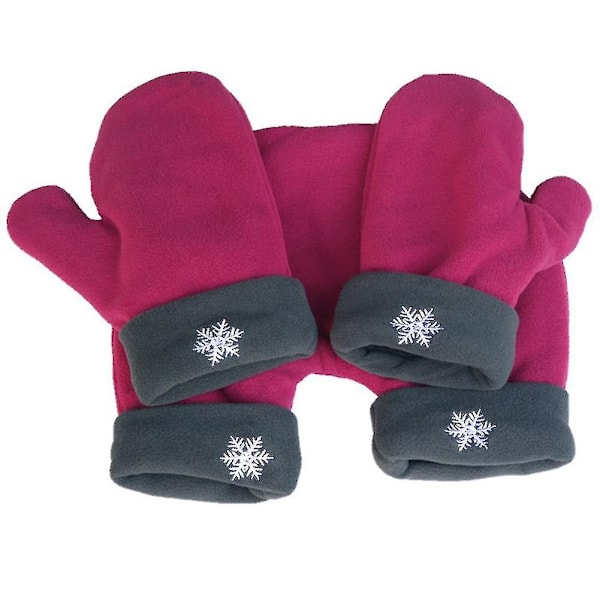 Par Hansker Tredelt Sett Sammenkoblet Polar Fleece Tykke Julehansker Dele Hansker For