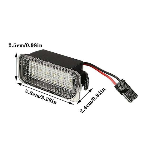 2 stk. Smd 18 LED Skiltlys, Nummerlys for Ford Fiesta Focus C-max Mondeo Galaxy S-max Kuga J-aguar Xj Xf 542119