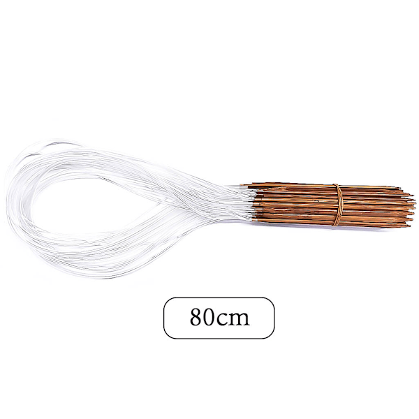 Pyöröpuikkosetti, 18 kpl, 80 cm, hienointa bambua, monivärinen, yksi koko