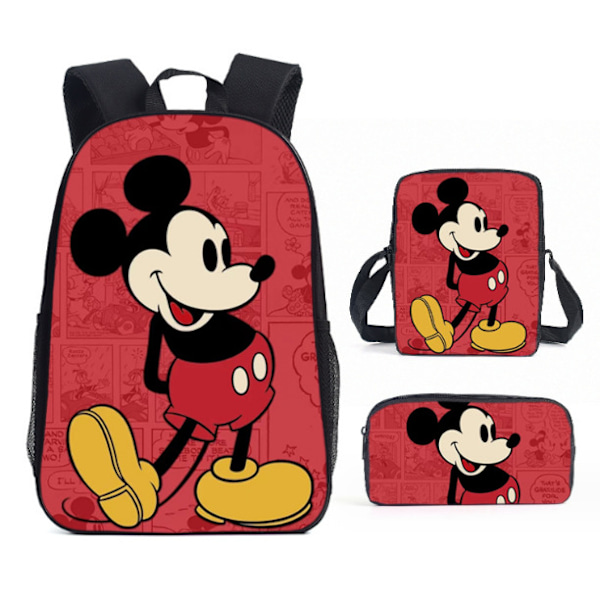 Tecknad Kuromi tredelat set Cinnamon dog KT katt tecknad grund- och gymnasieelever skolväska barnryggsäck 13 Backpack