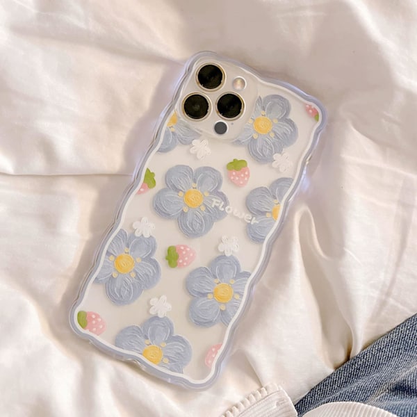 Kompatibel med iPhone 13 Pro Max Cover 6.7 tommer med blomstret sødt {HH}