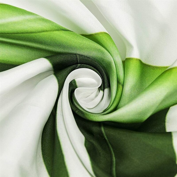 Grønt blad bruseforhæng 180 cm x 180 cm, tropisk plante, 12 huller, vandtæt, moderne design, anti-skimmel {HH}