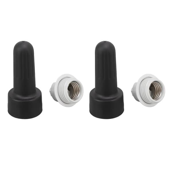 KZQ-2-pak E26 lampeholder, perfekt pasform, E26 keramisk lampeholder til glødelamper og LED-lamper