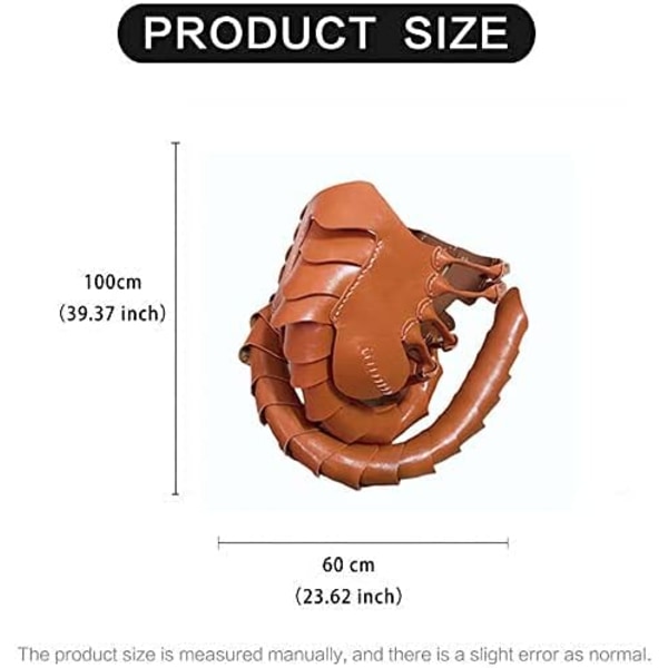 Facehugger Hand Stitch Läder Mask Skräck Halloween Alien Kostym Läder Skorpion Mask Läskig Cosplay Pro