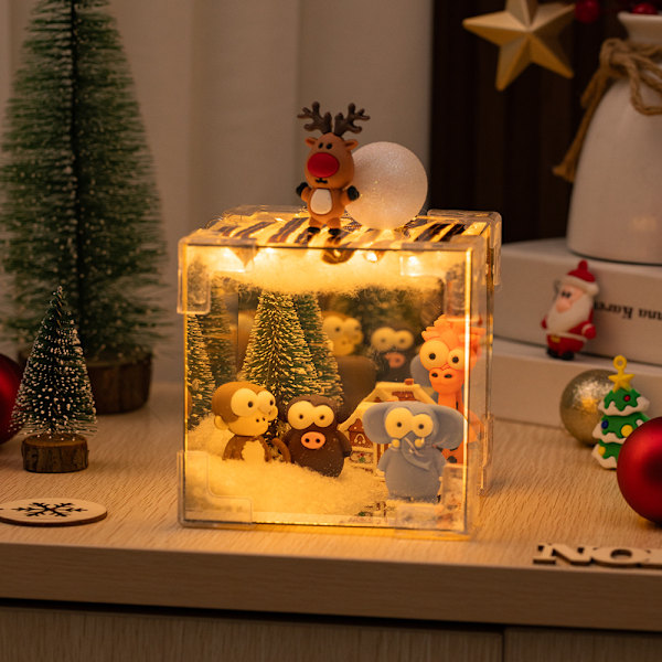 Jul Rubiks kube nattlys julebord utkledning Halloween Rubiks kube speil nattlys