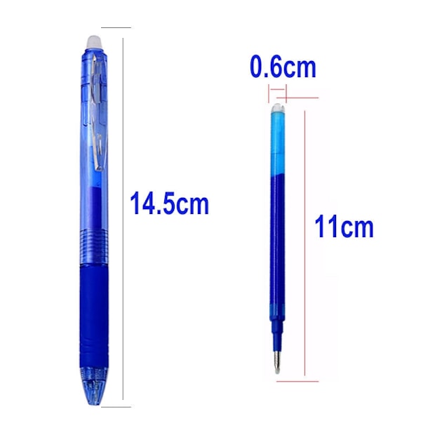 Viskelæderblækpenne, Viskeblækpenne med Gel - 8-pak Multicolor multicolor