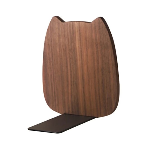 Tidningsställ i trä för skrivbord, 11,4 cm L x 9,9 cm B x 12,7 cm H, Svart Valnöt