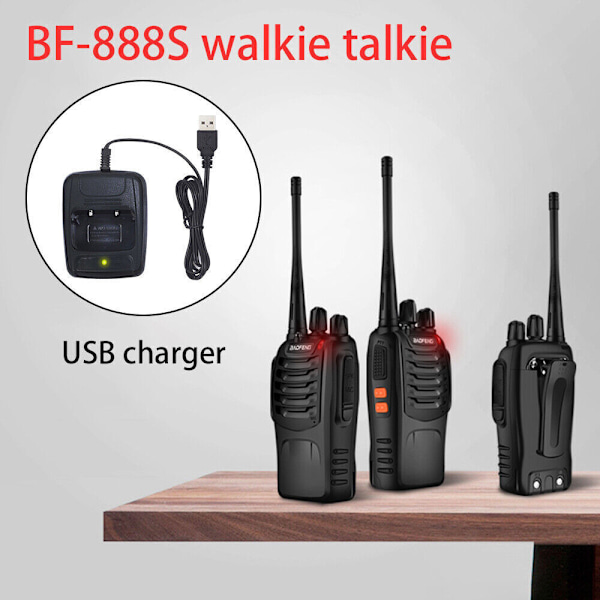 2x Walkie Talkie Radioer Håndholdte Radioer 16 Kanaler 400-470MHZ