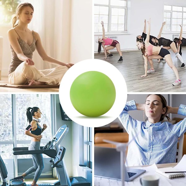 Massage Hockeybold til myofasciel afslapning, fødder, ryg, triggerpunktterapibold, muskelknuder, yoga Green