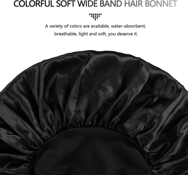 Satin Sleep Cap For Women 2 Pack Soft Night Bonnet Hårbeskyttelse Silkefôr