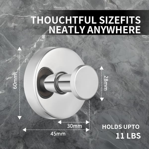 Heavy Duty Suction Cup Hooks, Removable No Drilling Hooks for Shower, Bathroom, and Kitchen Use on Glass, Tile, Mirror for Towels, Robes Chrome Chrome 2 pack