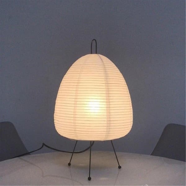 Japansk rislampa LED bordslampa vardagsrum sovrum sängbord studierum hotell hem stativ