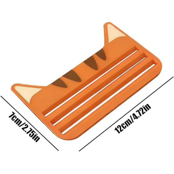 Kattefoderposeekstruder - 3D-printet kattegodbidsekstruder, killingegodbidsekstruder, bærbar ergonomisk kæledyrsfoderposeekstruder orange
