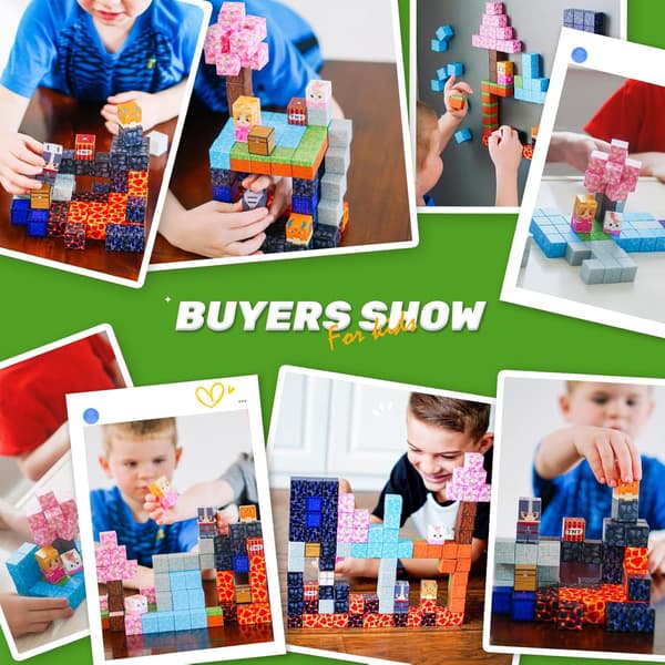 100 PCS Magnetic Building Blocks - Forest Magnetic Building Blocks, Christmas Gift Z00