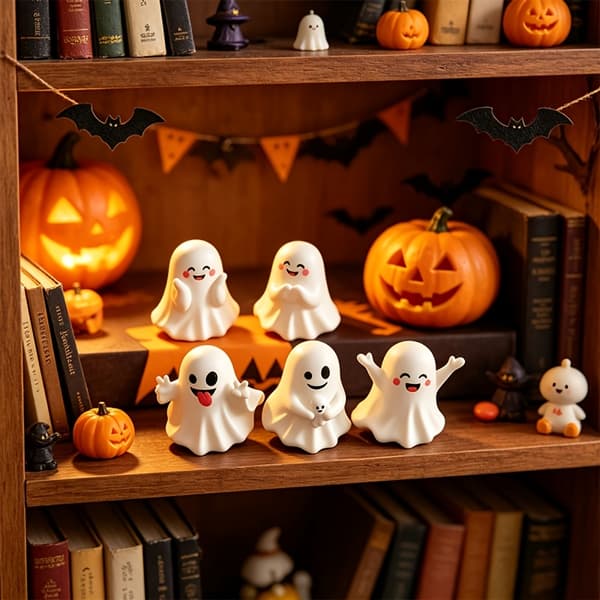 Halloween figursett søt mini hjemmeinnredning feriefestdekorasjon høst sesongbasert borddekorasjon Combo package