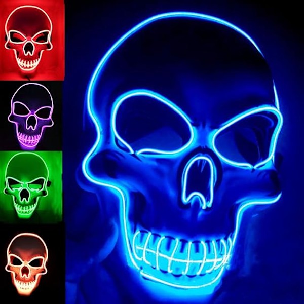 Halloween Mask LED Light Up Costume Horror Mask for Party Supplies Favorite