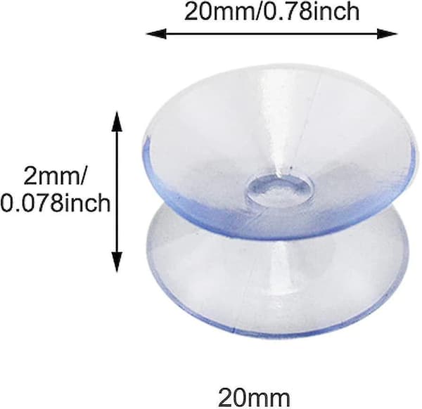 10 Pcs Double-Sided Suction Cups Non-Slip Double-Sided Suction Cups Transparent Table Spacers For Glass Tops 30MM