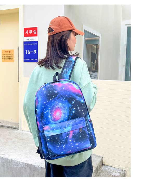 The Hunger Games Starry Sky Youth Student Backpack for Men and Women Travel Backpack Three-Piece Set Black Thunder Black Thunder Backpack