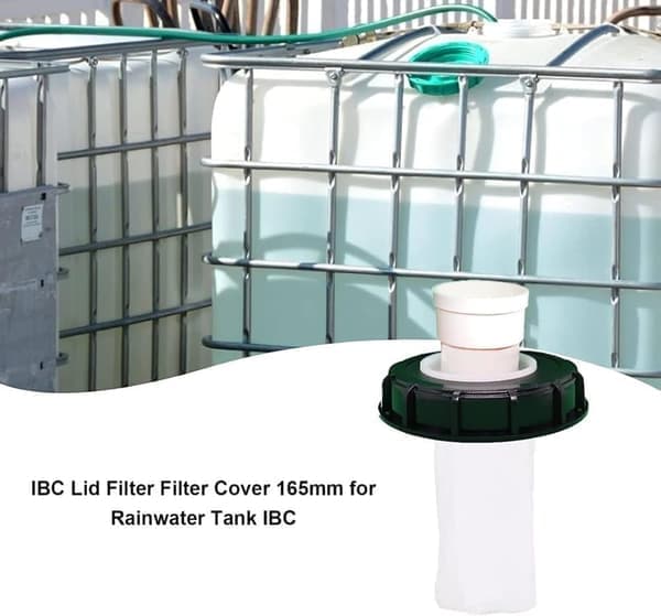 IBC-tankdæksel med nylonfilter 165mm | Vandtankdæksel med vaskbart filter | Til regnvandstanke & vandopbevaring