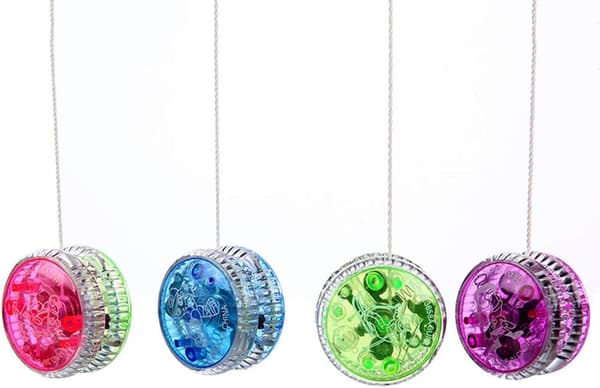 LED Light Up Yo-Yo for Kids, Beginner Yo-Yo for Kids, Responsive Ball Bearing Yo-Yo, 4 Pack