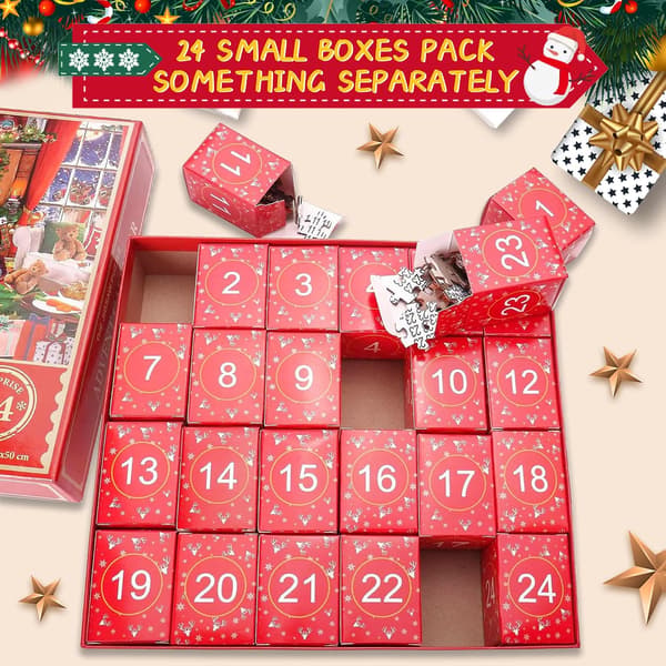 Adventskalender Jule Nedtelling Puslespill 1008 Brikker for Voksne og Barn