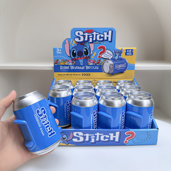 Stitch Coke Can Blind Box Doll Nøkkelring Can Blind Box Ornamenter Håndlaget Mote Lekeanheng Ornamenter Labub-Can Blind Box Random one