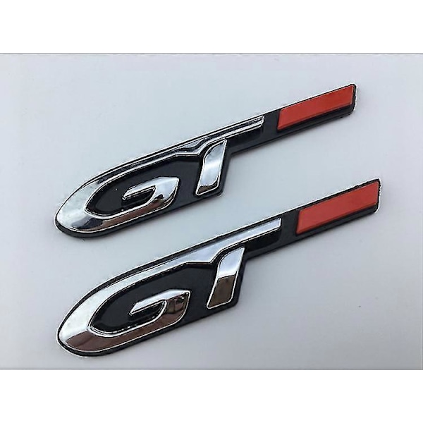 SSRGV 1 Styk GT Sølv Sort Rød Metal Badge til Peugeot 2008 3008 208 308 5008 508 108 RCZ