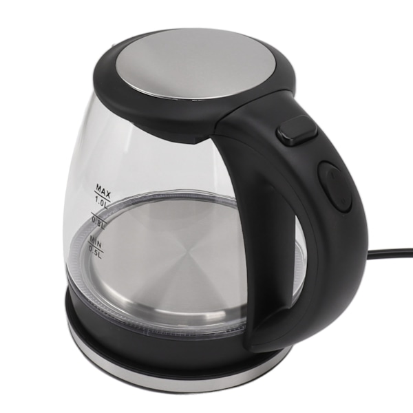 Elektrisk vattenkokare i glas 2000W Hög effekt 1L Stor kapacitet Automatisk avstängning Blått ljus Vattenkokare EU-kontakt 220‑240V 1.2