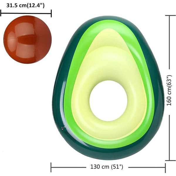 Oppustelig avocado flydende vandland pool til børn og 160*145*93